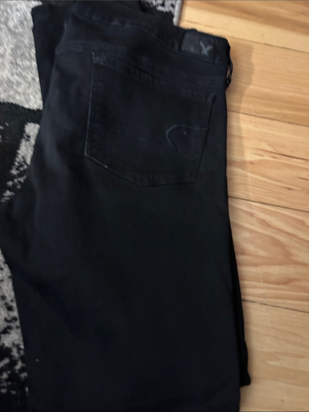 American Eagle Outfitters Men's Black Slim Straight Jeans